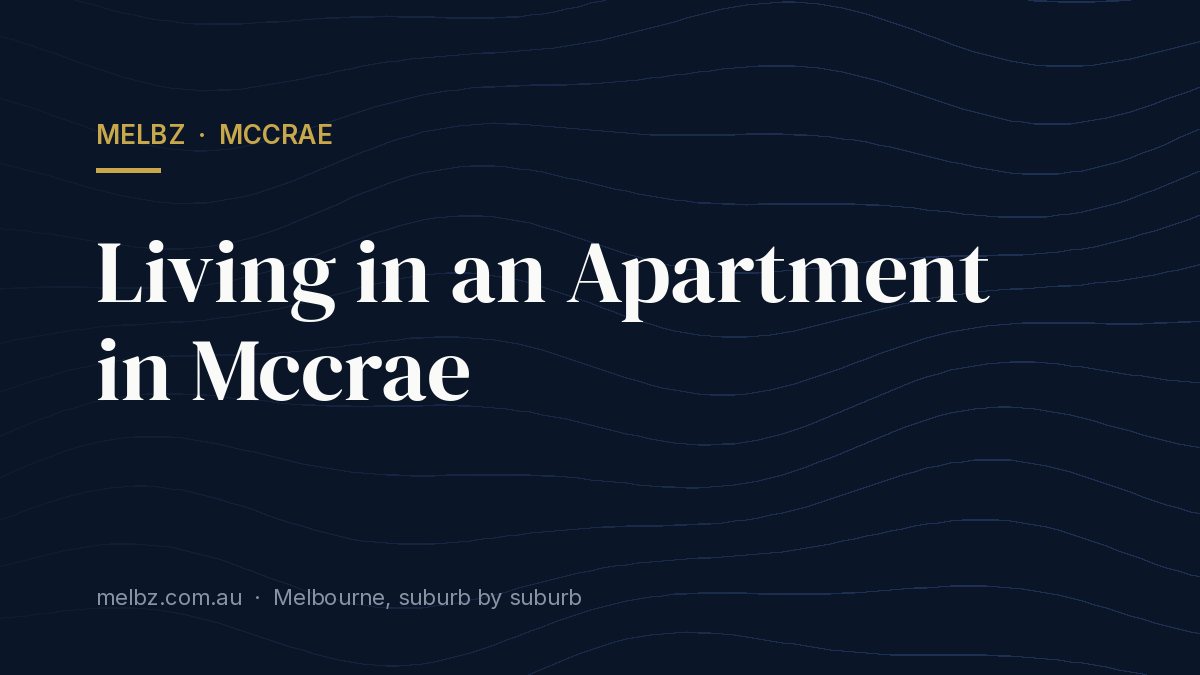 Title card: Living in an Apartment in Mccrae