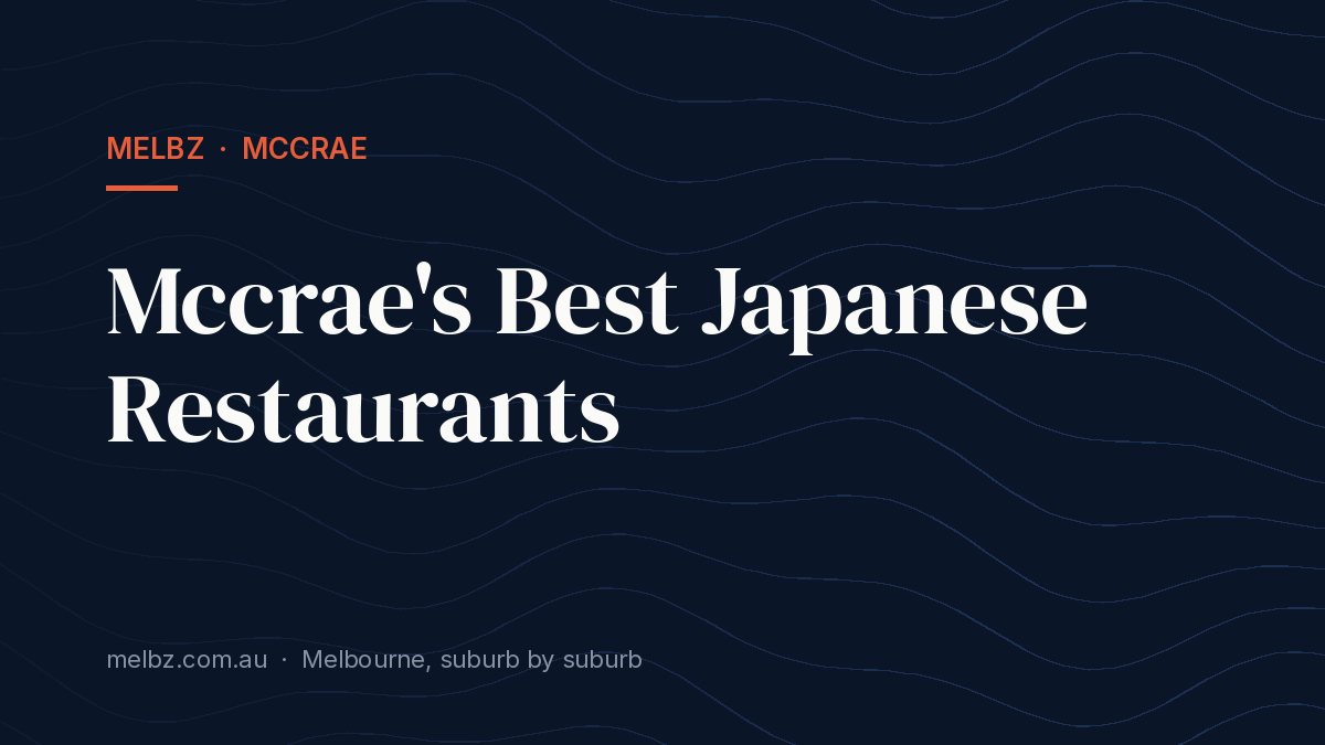 Title card: Mccrae's Best Japanese Restaurants