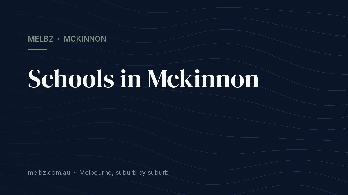 Title card: Schools in Mckinnon
