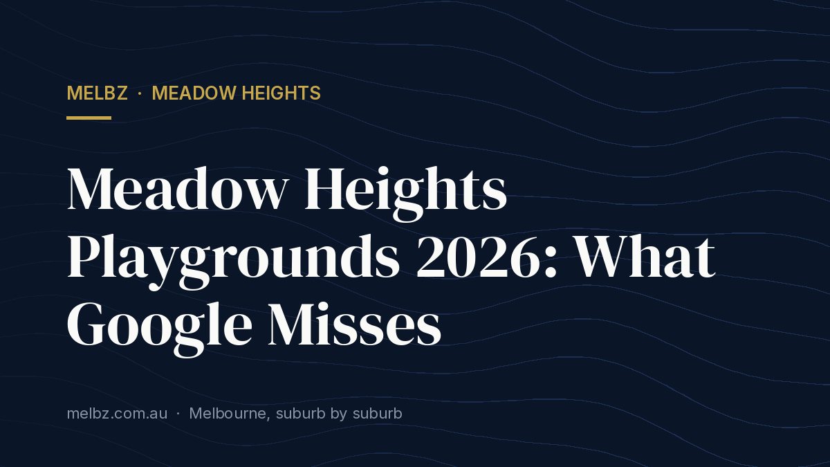 Title card: Meadow Heights Playgrounds 2026: What Google Misses