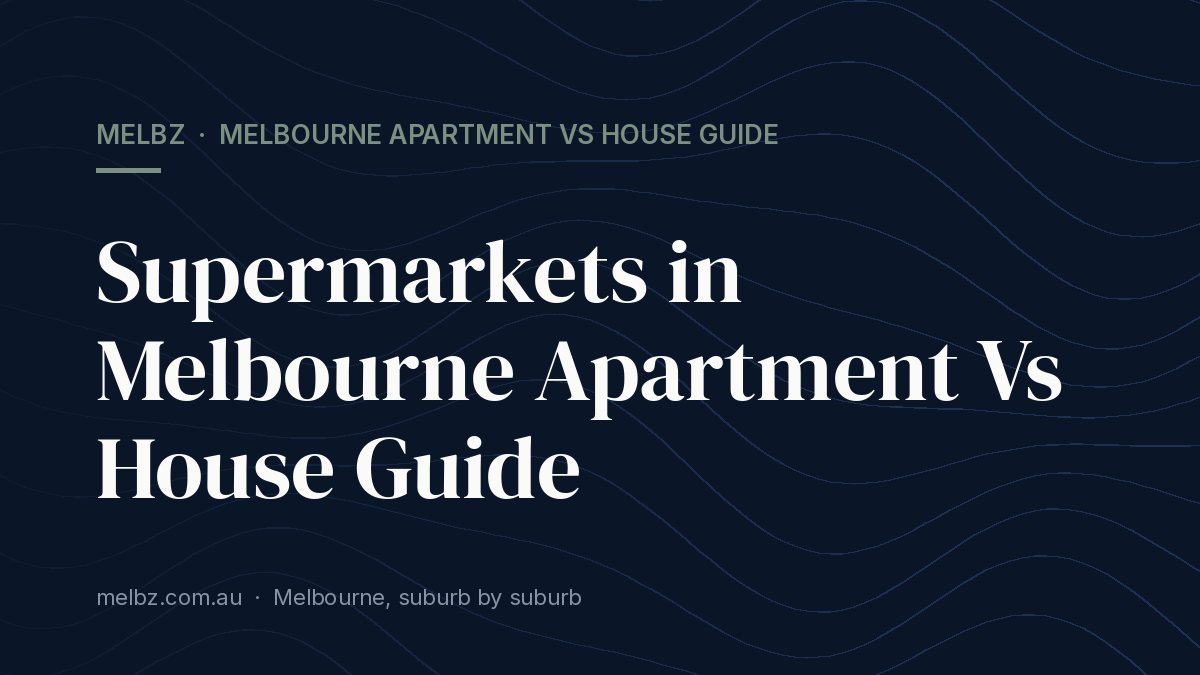 Title card: Supermarkets in Melbourne Apartment Vs House Guide