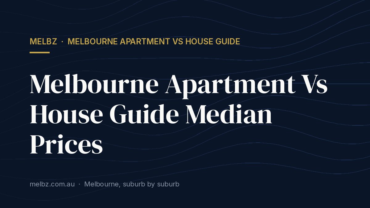 Title card: Melbourne Apartment Vs House Guide Median Prices