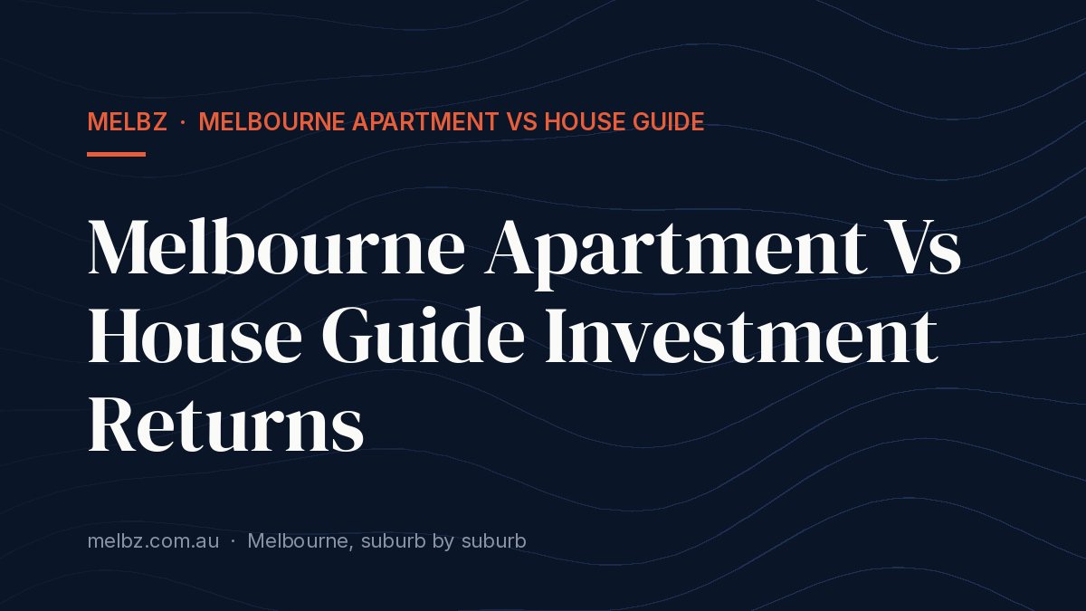Title card: Melbourne Apartment Vs House Guide Investment Returns