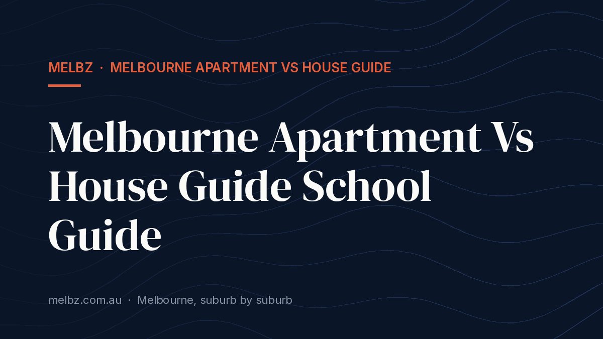 Title card: Melbourne Apartment Vs House Guide School Guide