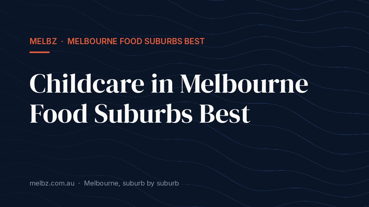 Title card: Childcare in Melbourne Food Suburbs Best
