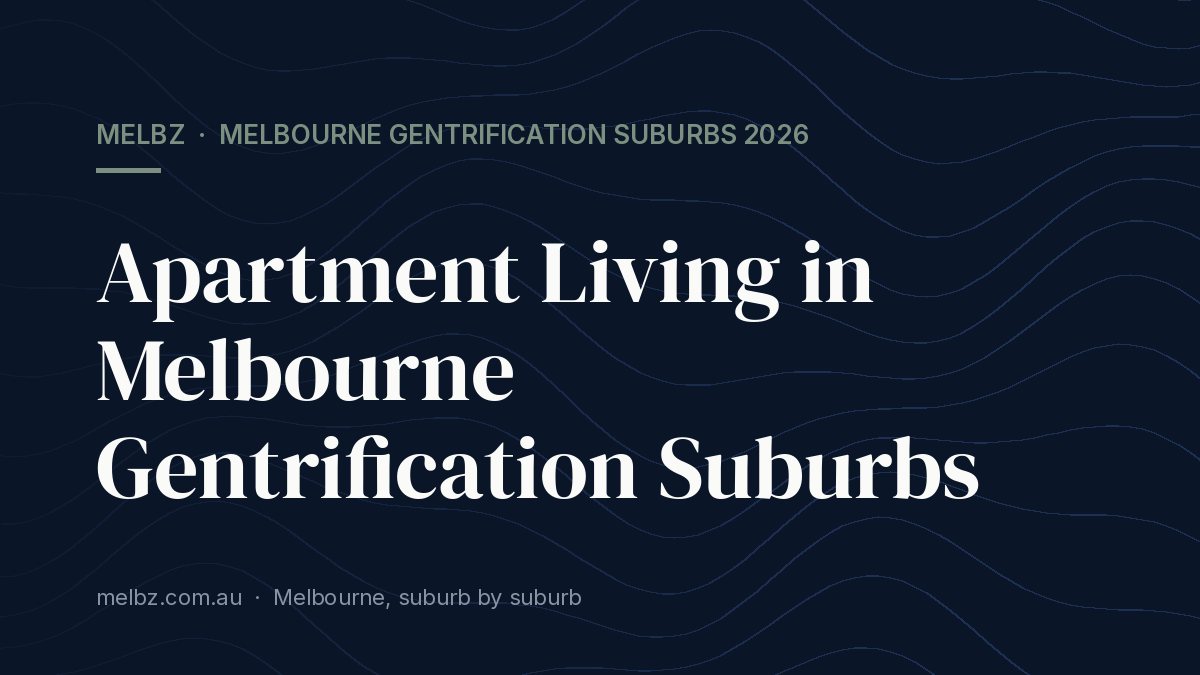 Title card: Apartment Living in Melbourne Gentrification Suburbs