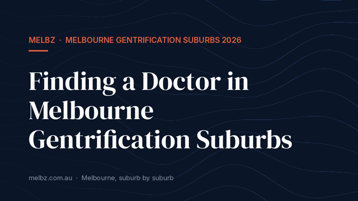 Title card: Finding a Doctor in Melbourne Gentrification Suburbs