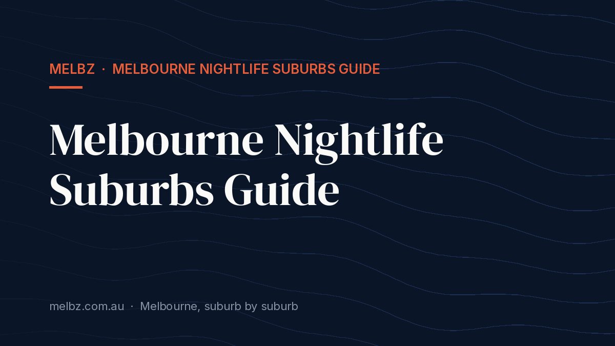 Title card: Melbourne Nightlife Suburbs Guide