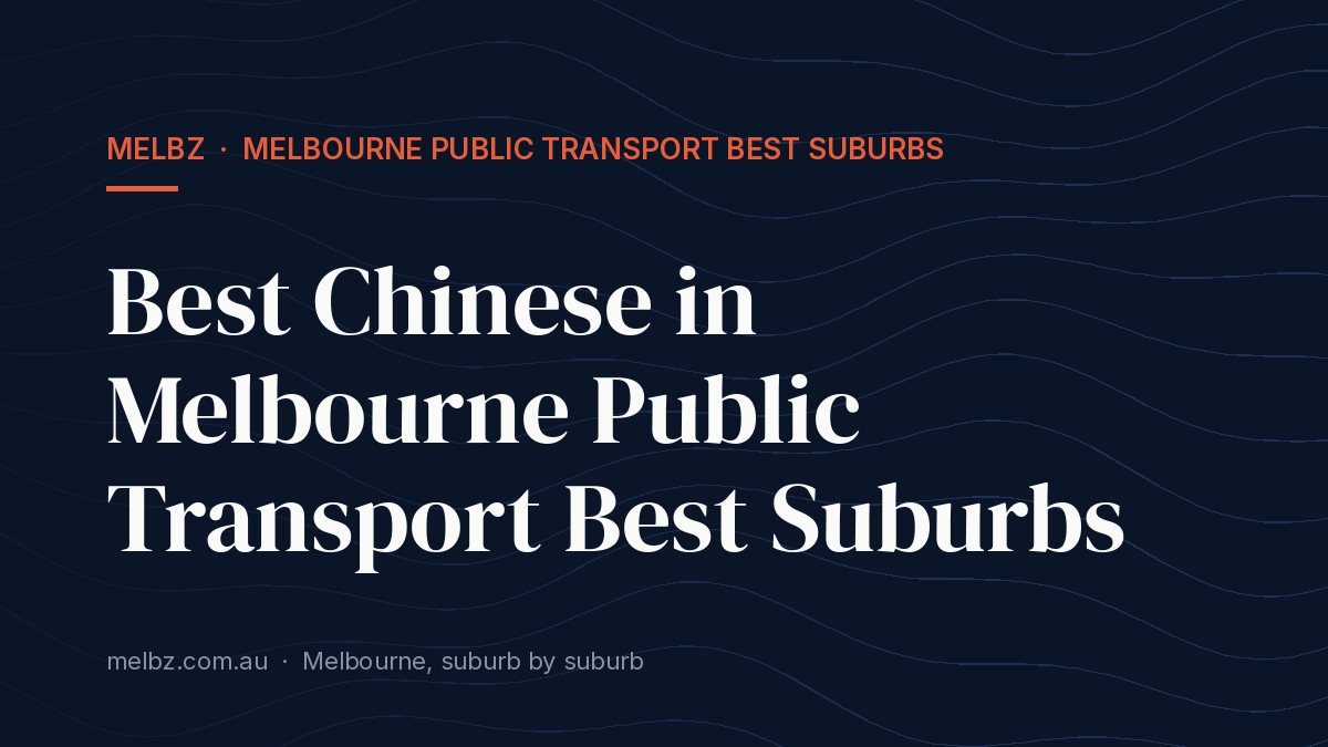 Title card: Best Chinese in Melbourne Public Transport Best Suburbs