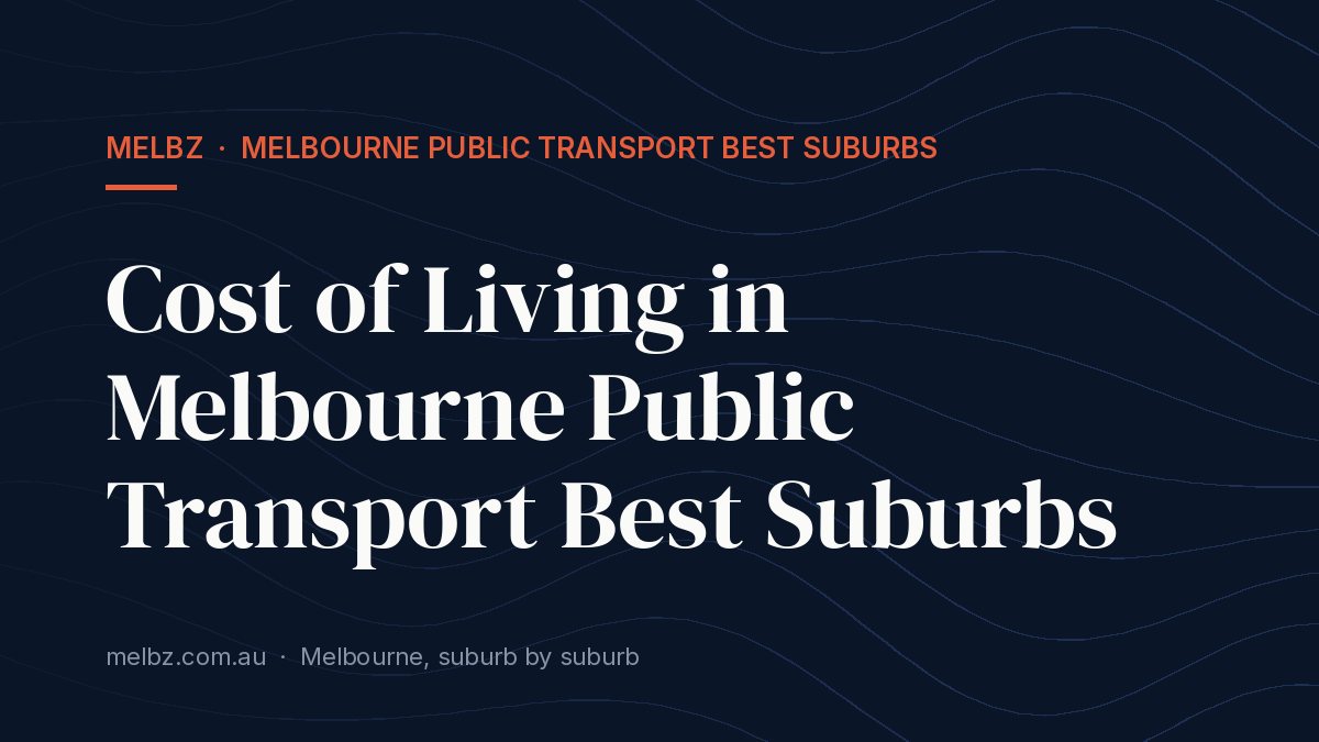 Title card: Cost of Living in Melbourne Public Transport Best Suburbs