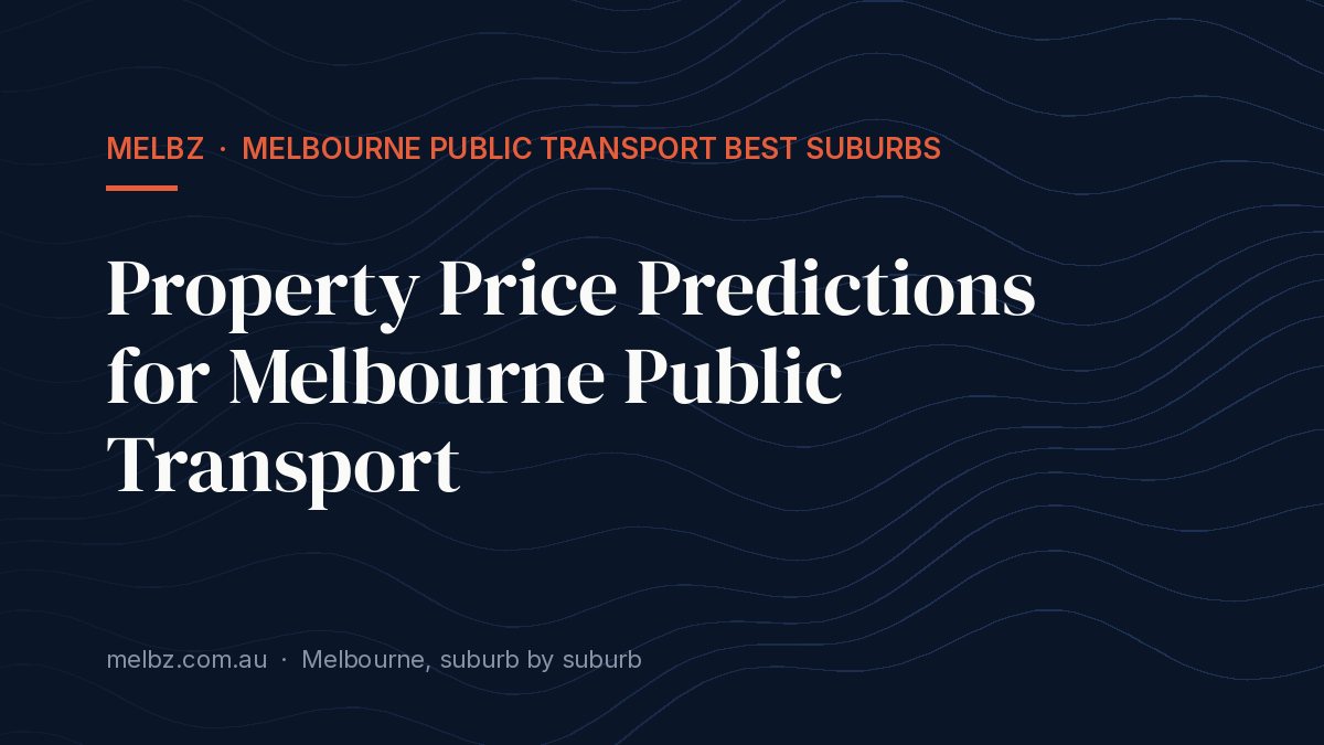 Title card: Property Price Predictions for Melbourne Public Transport