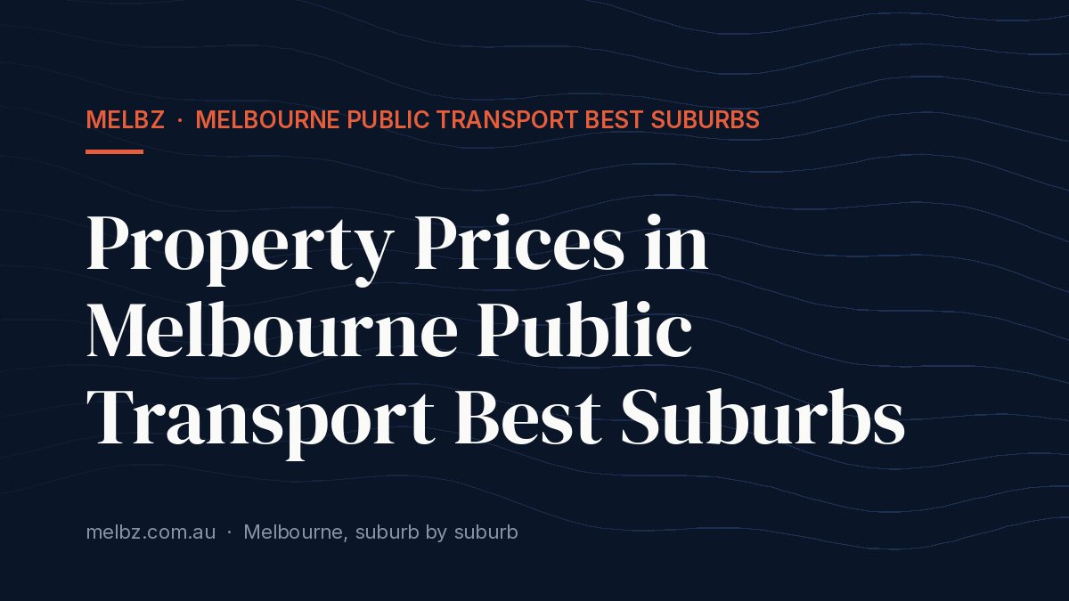 Title card: Property Prices in Melbourne Public Transport Best Suburbs
