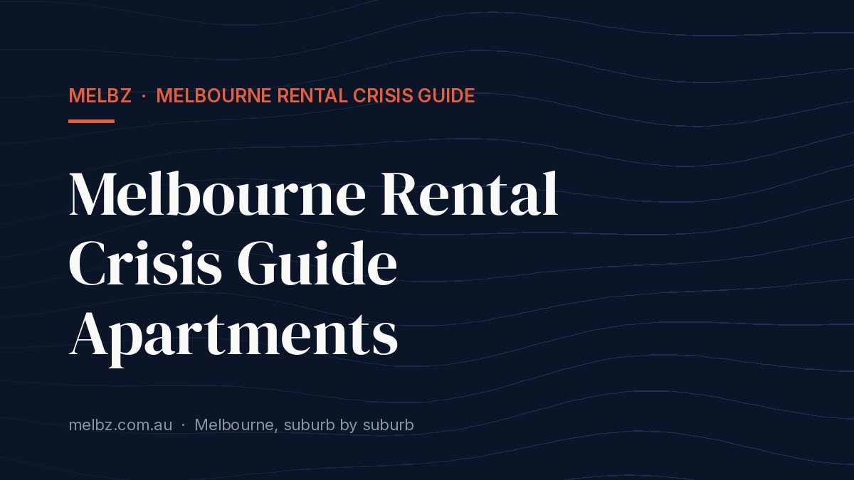 Title card: Melbourne Rental Crisis Guide Apartments