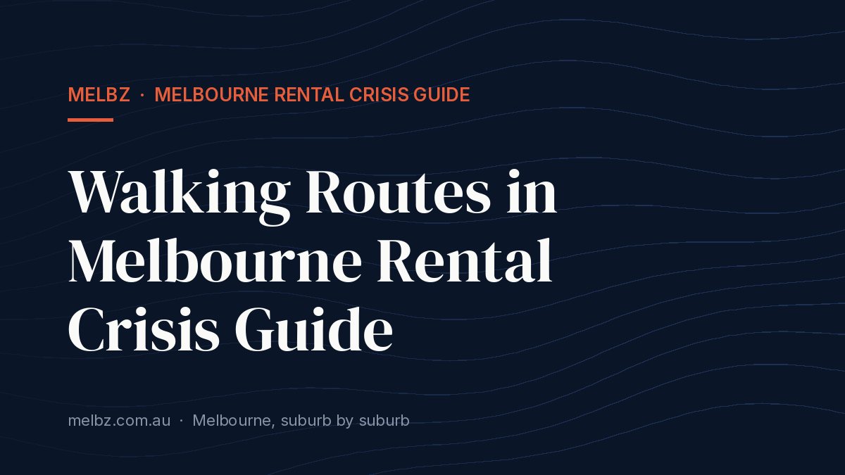 Title card: Walking Routes in Melbourne Rental Crisis Guide