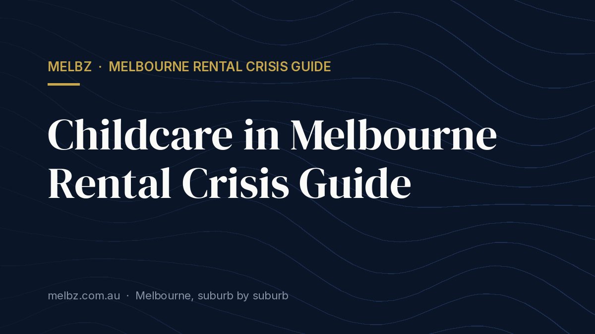 Title card: Childcare in Melbourne Rental Crisis Guide