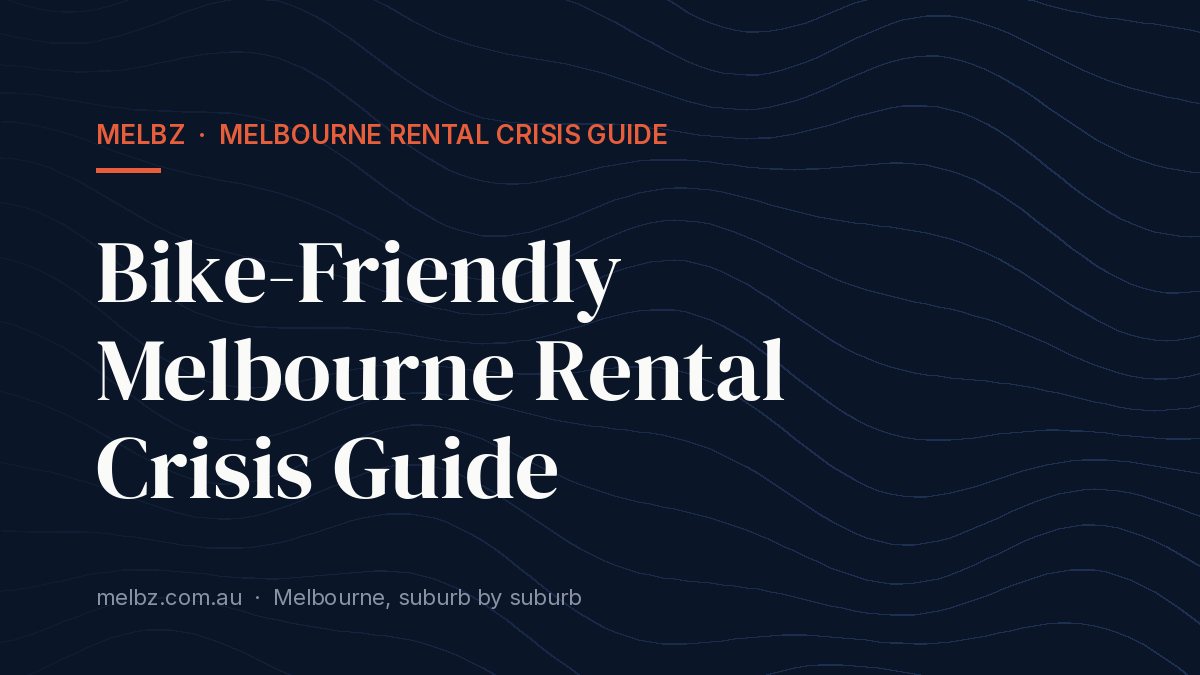 Title card: Bike-Friendly Melbourne Rental Crisis Guide