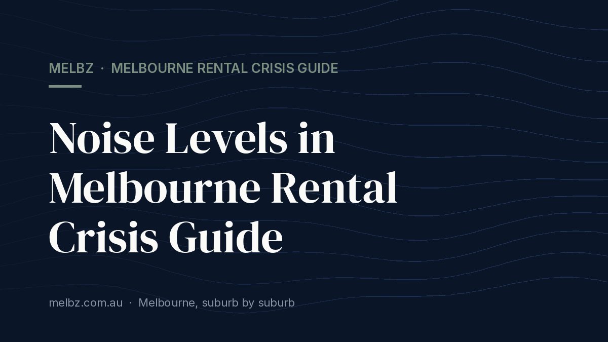 Title card: Noise Levels in Melbourne Rental Crisis Guide