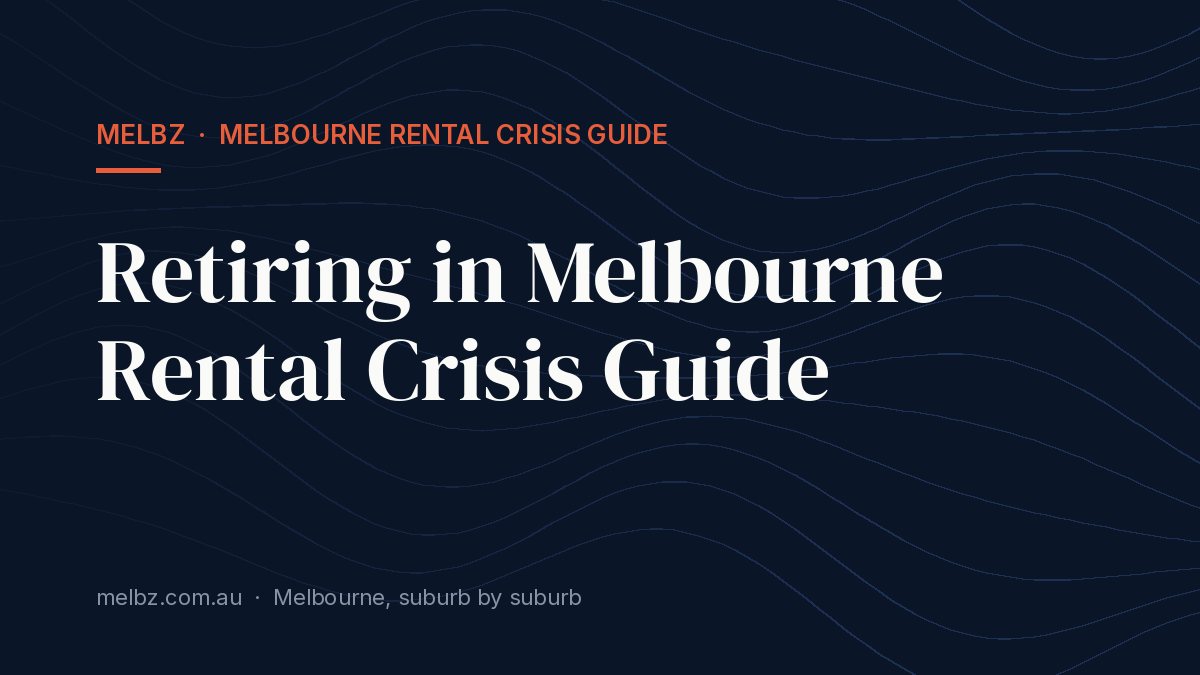 Title card: Retiring in Melbourne Rental Crisis Guide