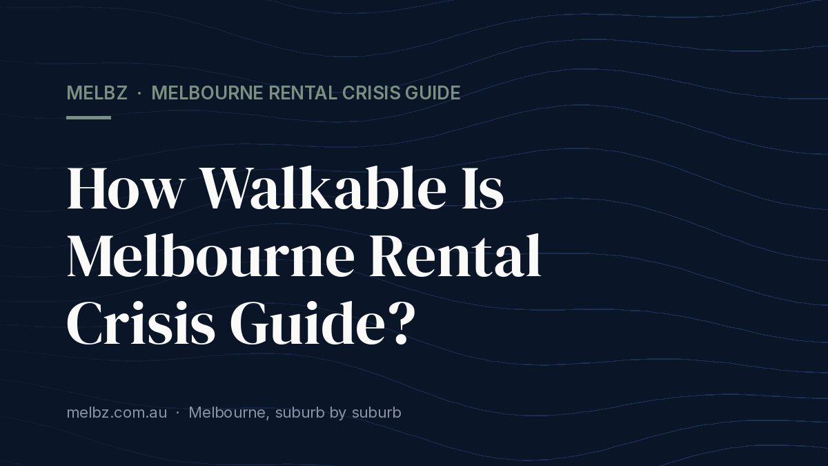 Title card: How Walkable Is Melbourne Rental Crisis Guide?