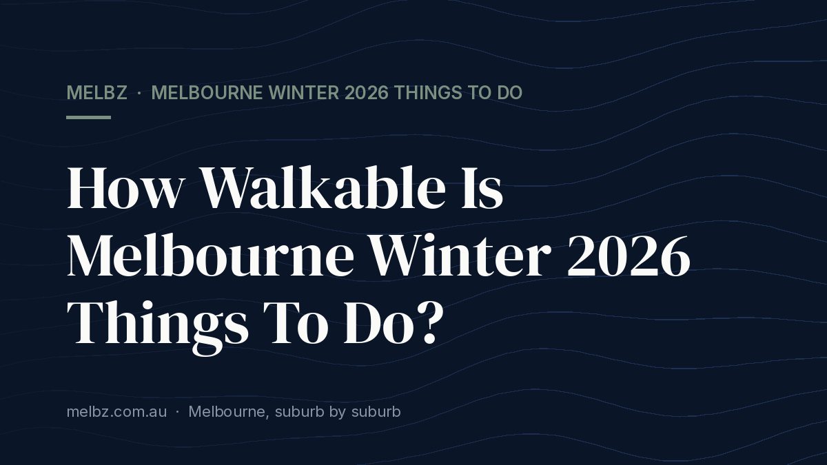 Title card: How Walkable Is Melbourne Winter 2026 Things To Do?