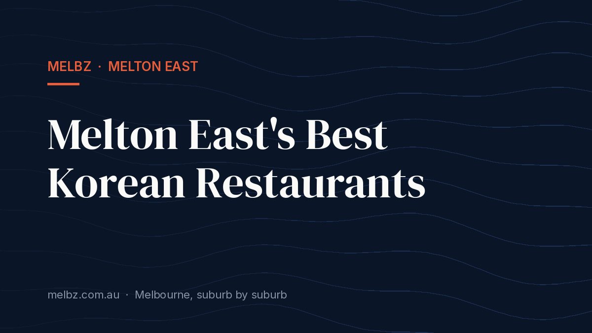 Title card: Melton East's Best Korean Restaurants