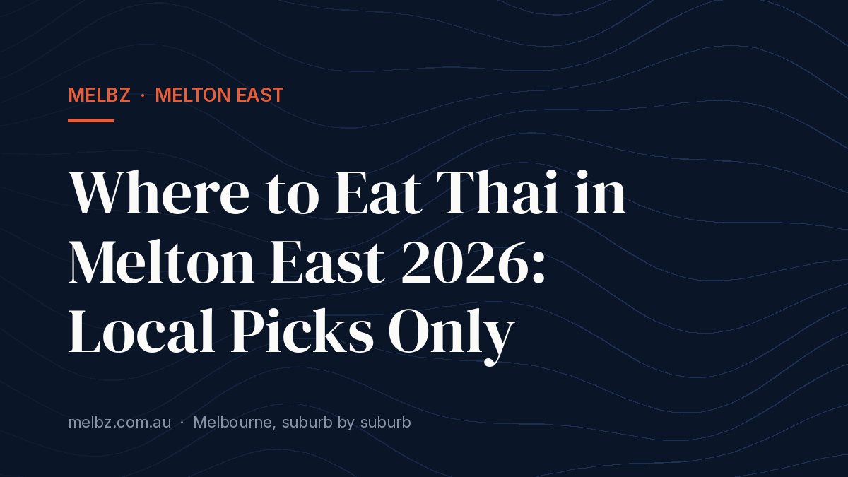 Melton East Cafes 2026: 7 Spots Locals Actually Use