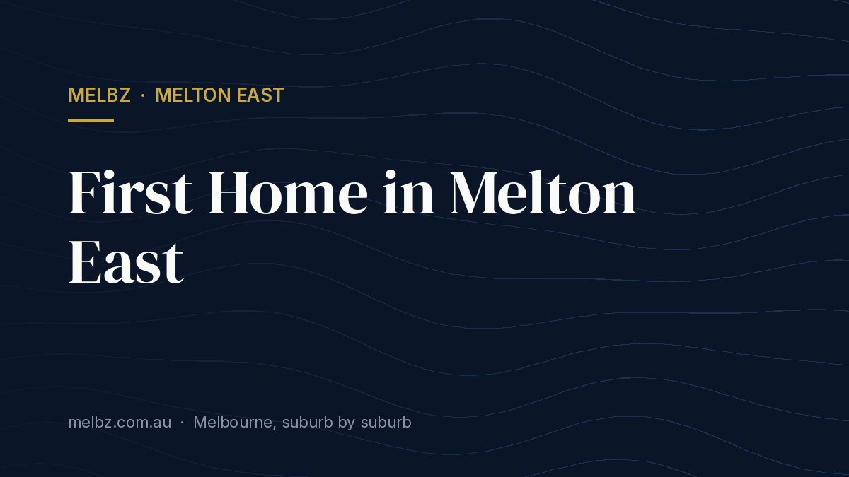 Title card: First Home in Melton East