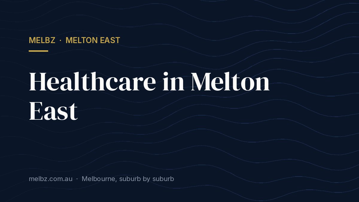 Title card: Healthcare in Melton East