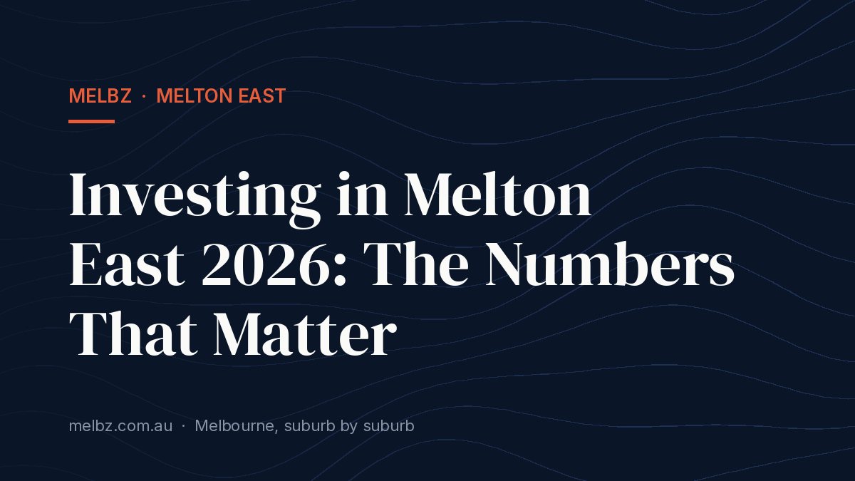 Title card: Investing in Melton East 2026: The Numbers That Matter