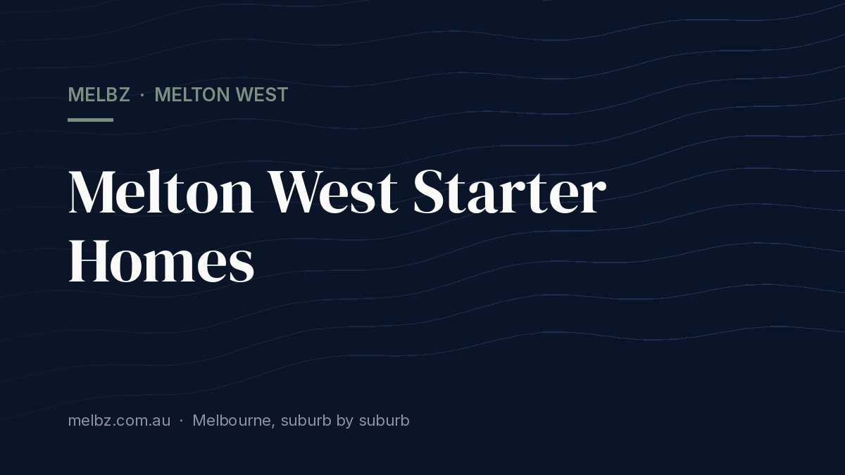 Title card: Melton West Starter Homes