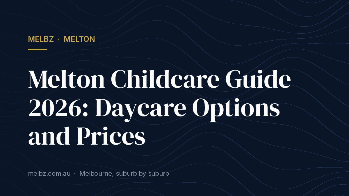 Title card: Melton Childcare Guide 2026: Daycare Options and Prices