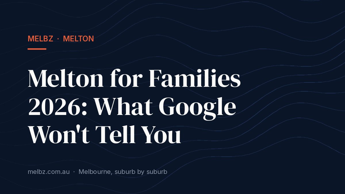 Title card: Melton for Families 2026: What Google Won't Tell You