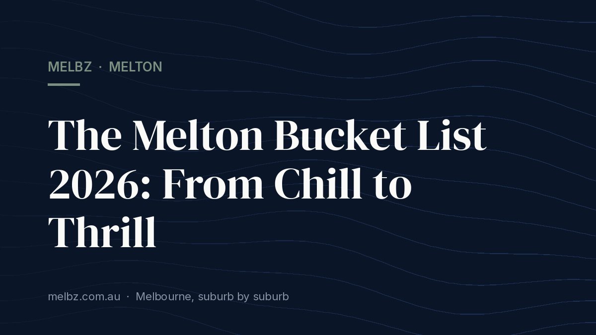 Title card: The Melton Bucket List 2026: From Chill to Thrill