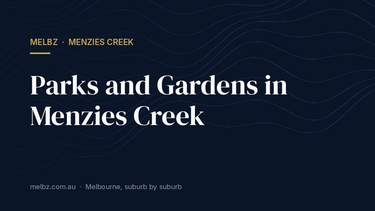 Title card: Parks and Gardens in Menzies Creek