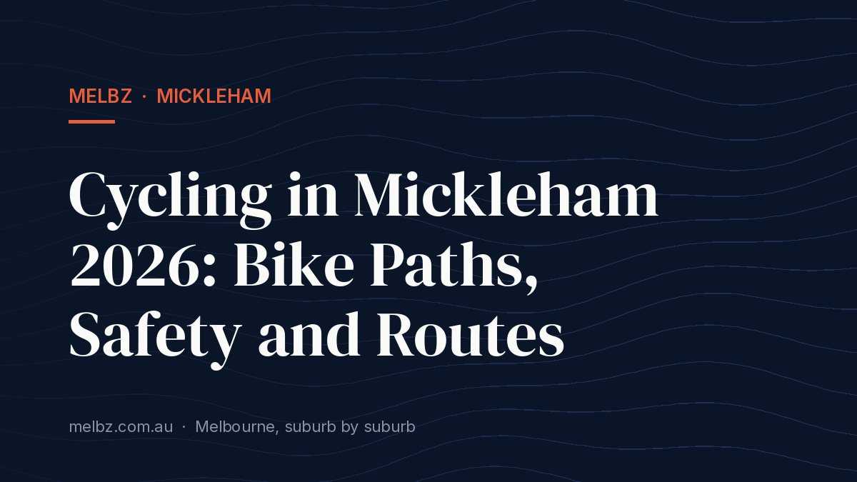 Title card: Cycling in Mickleham 2026: Bike Paths, Safety and Routes