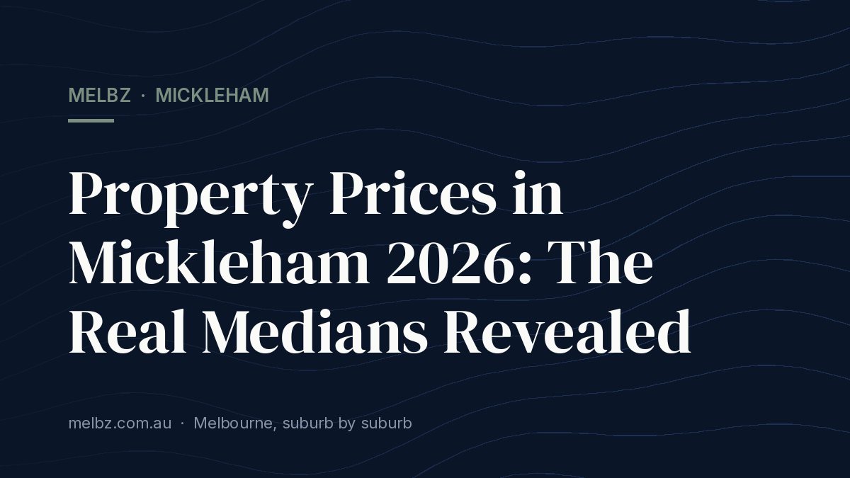 Title card: Property Prices in Mickleham 2026: The Real Medians Revealed
