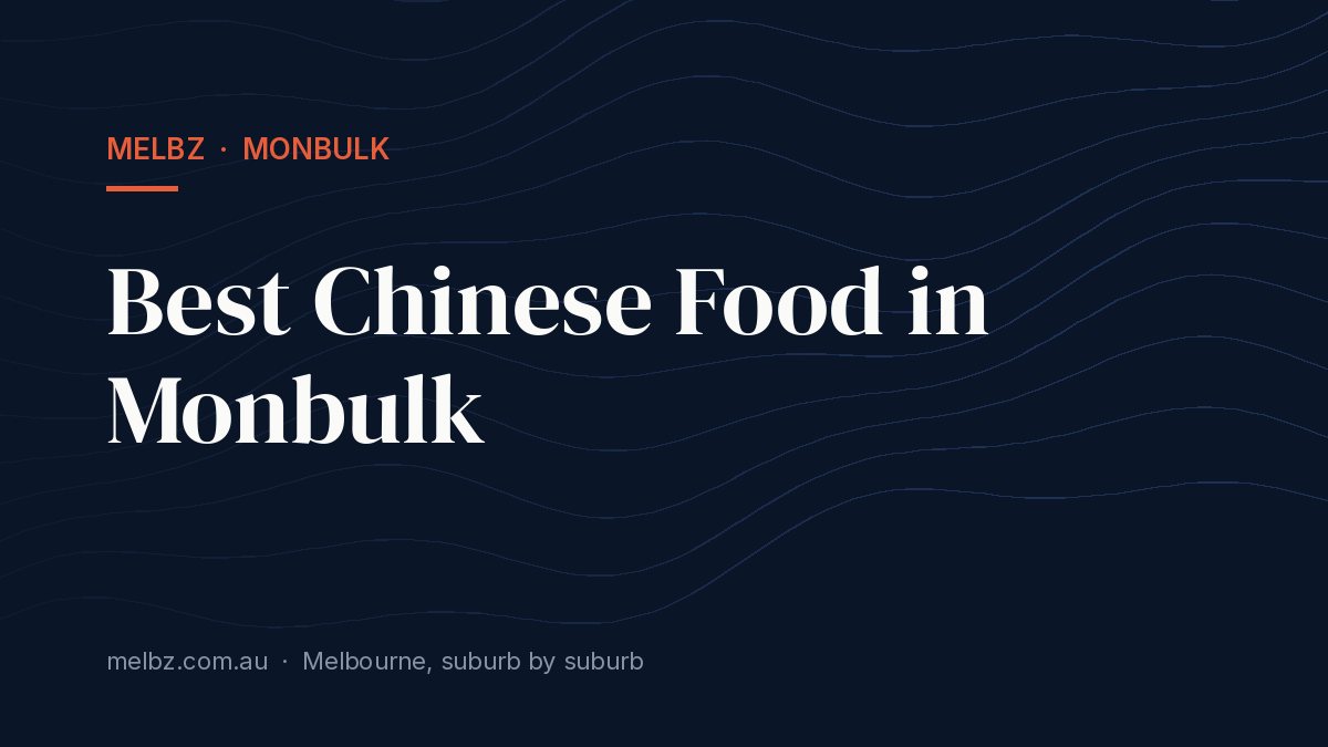 Title card: Best Chinese Food in Monbulk