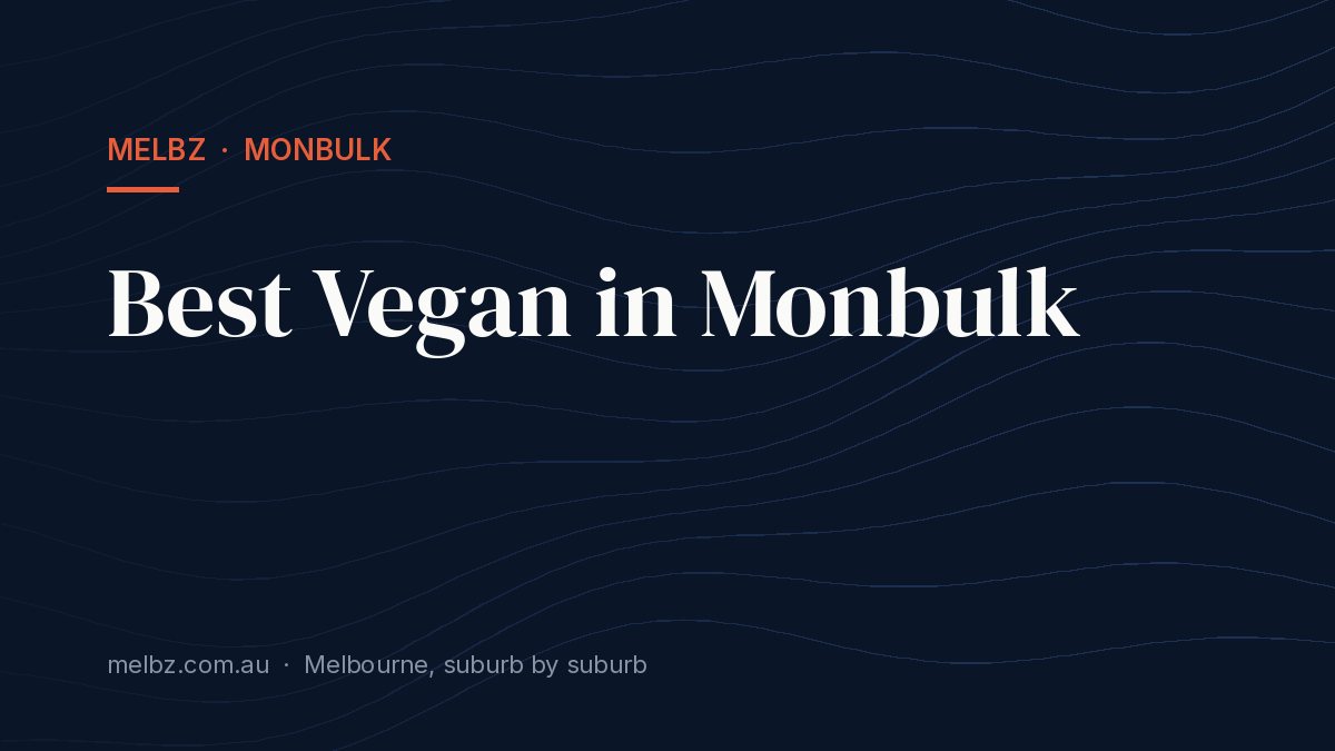 Title card: Best Vegan in Monbulk