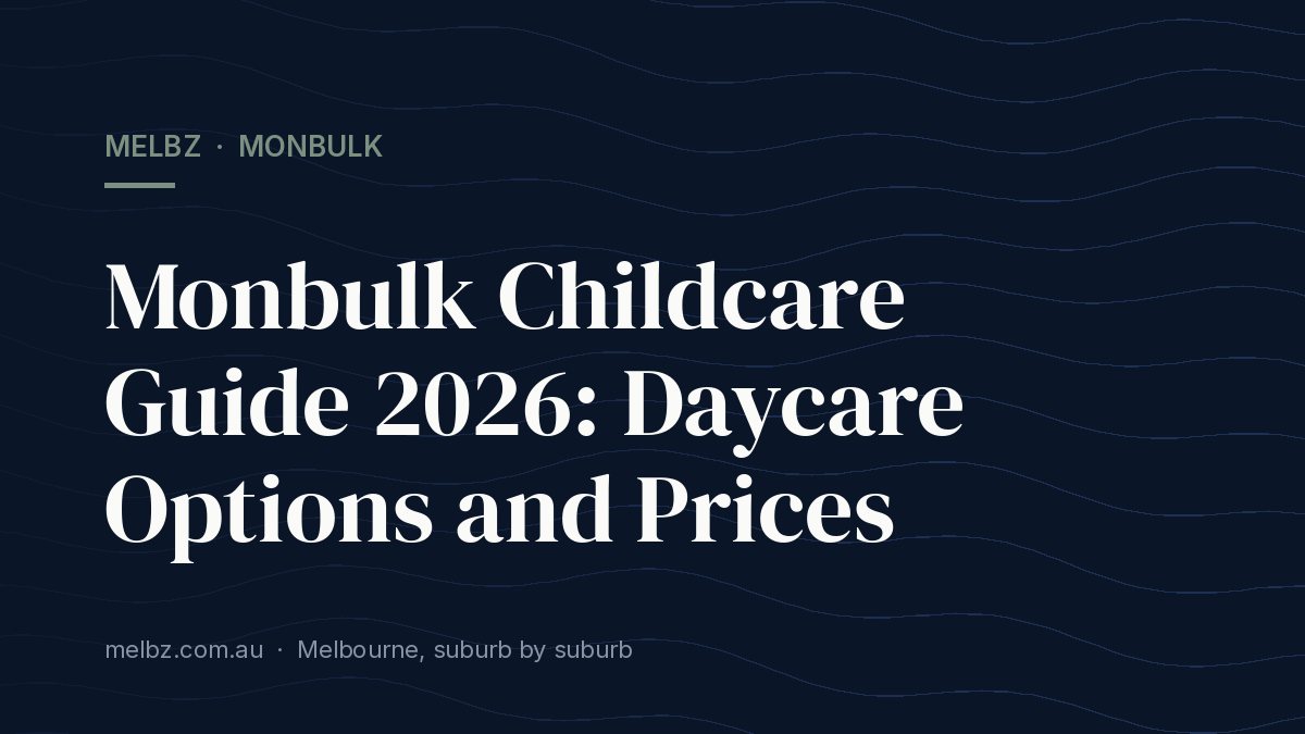 Title card: Monbulk Childcare Guide 2026: Daycare Options and Prices