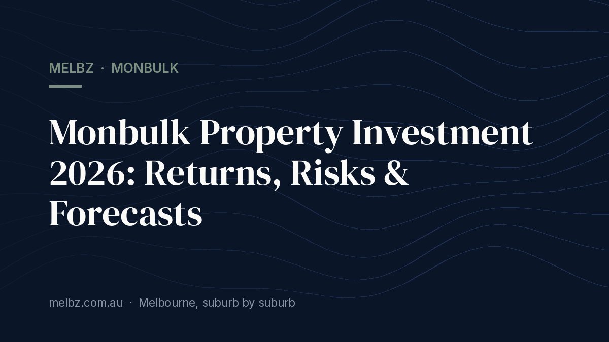 Title card: Monbulk Property Investment 2026: Returns, Risks & Forecasts