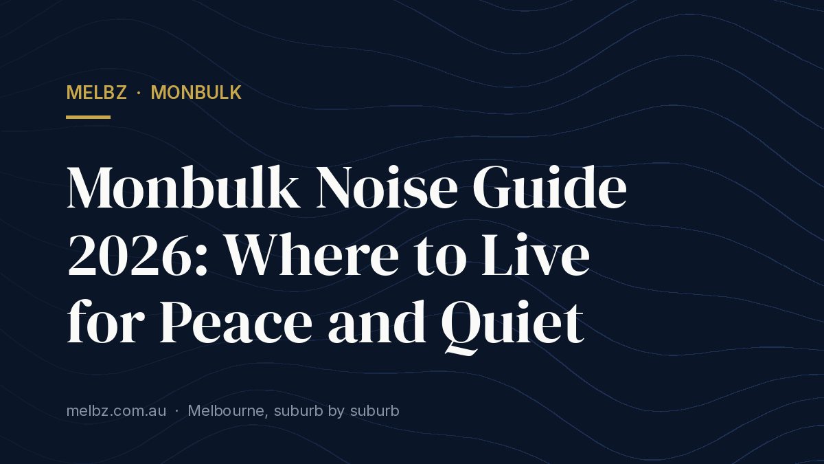 Title card: Monbulk Noise Guide 2026: Where to Live for Peace and Quiet