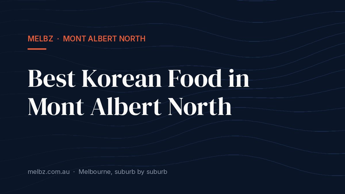 Title card: Best Korean Food in Mont Albert North