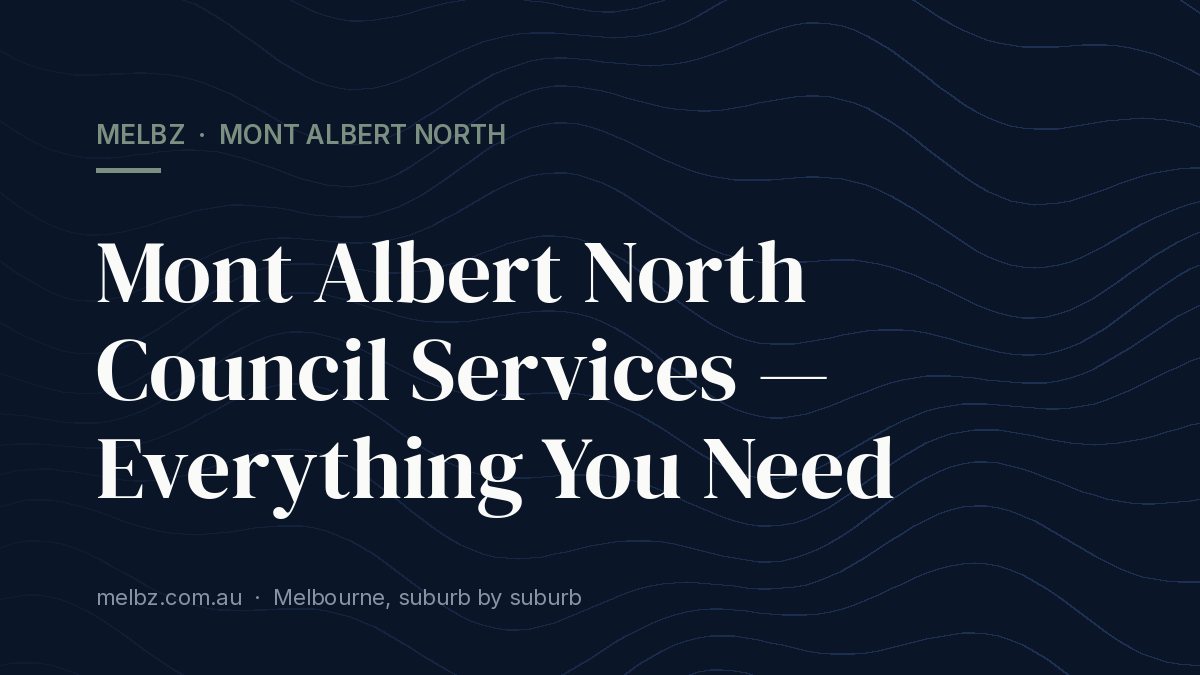 Title card: Mont Albert North Council Services — Everything You Need