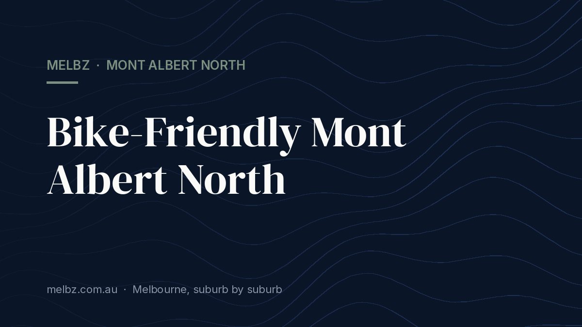 Title card: Bike-Friendly Mont Albert North