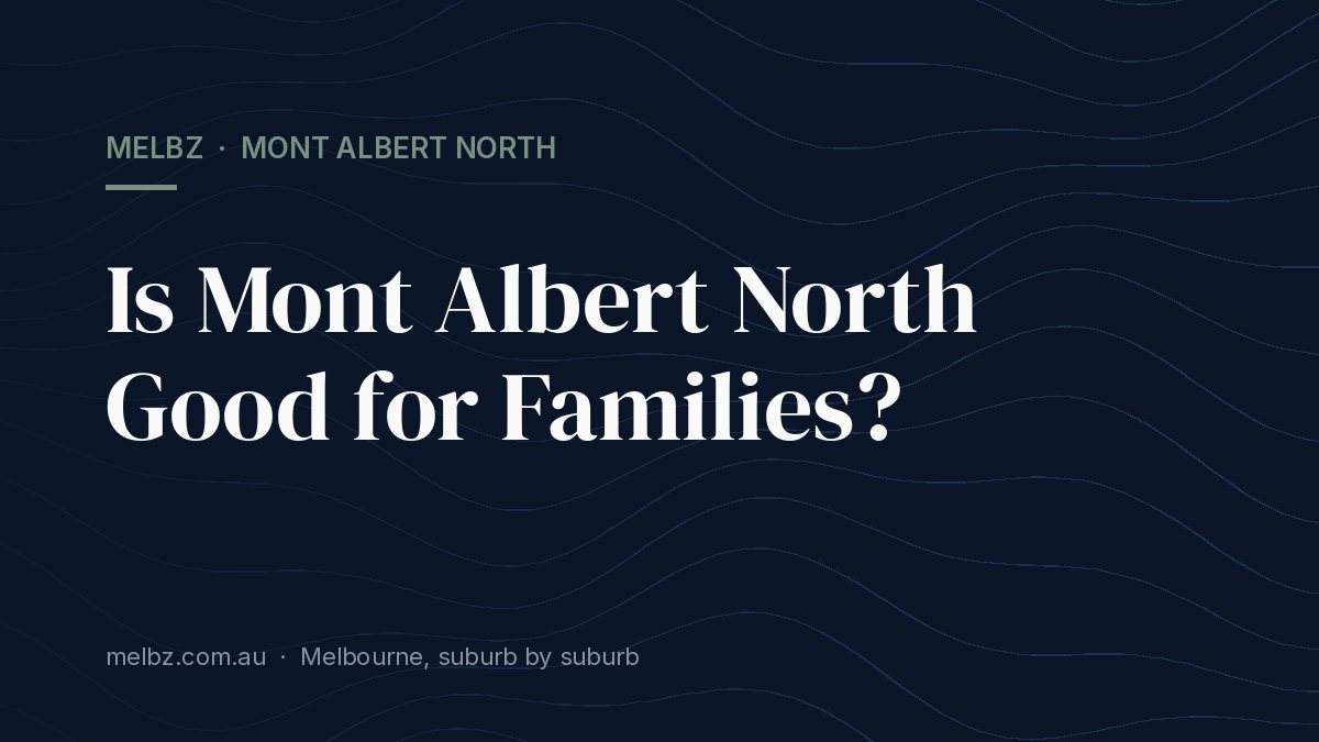 Title card: Is Mont Albert North Good for Families?
