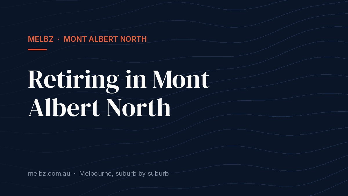 Title card: Retiring in Mont Albert North