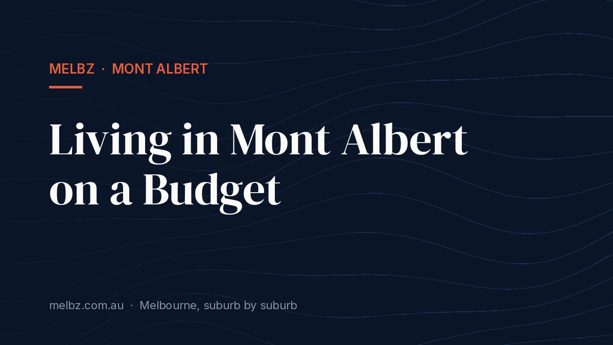 Title card: Living in Mont Albert on a Budget