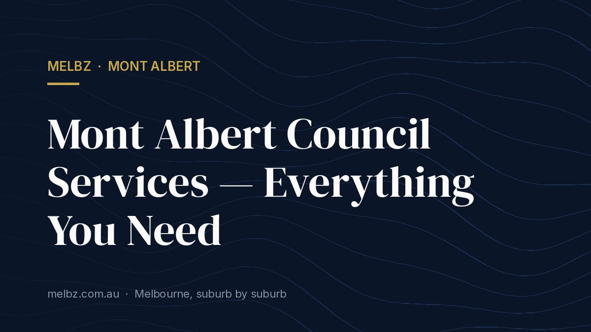 Title card: Mont Albert Council Services — Everything You Need