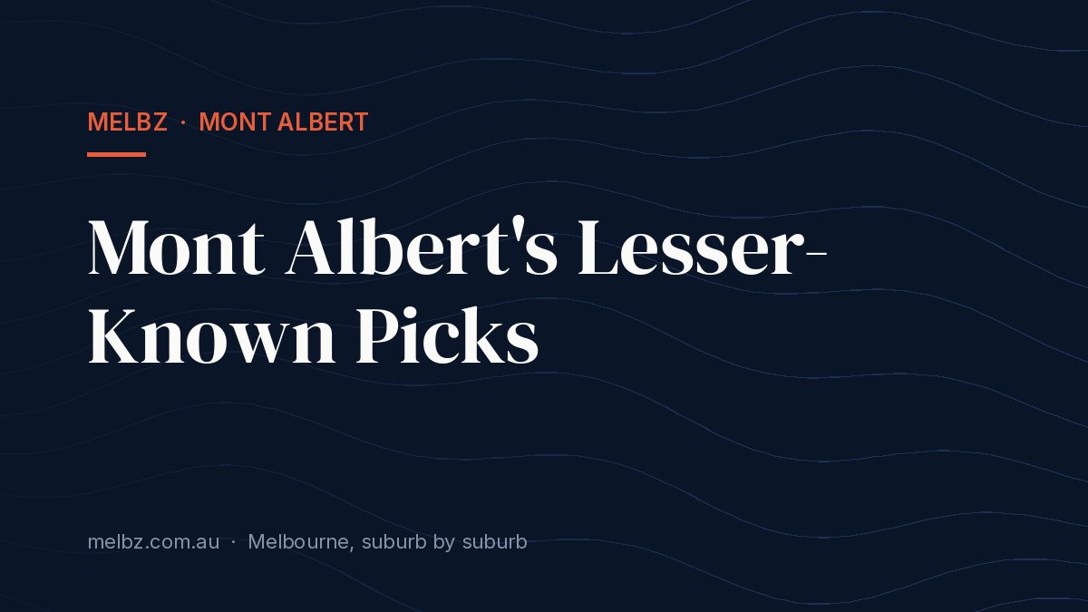 Title card: Mont Albert's Lesser-Known Picks