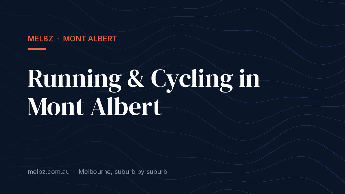 Title card: Running & Cycling in Mont Albert